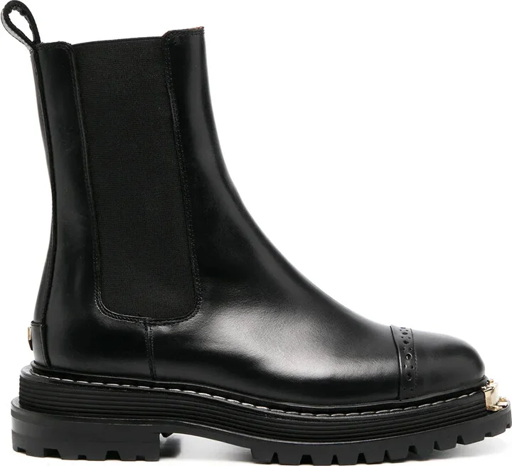 Mid-Calf Leather Boots