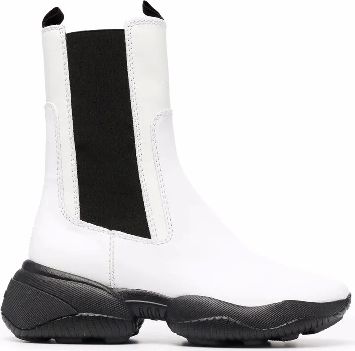 Mid-Calf Leather Boots