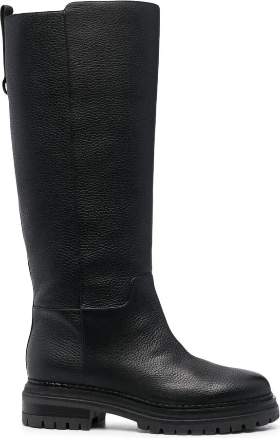 Mid-Calf Leather Boots