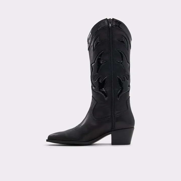 Mid-calf western boot - Block heel - Image 3