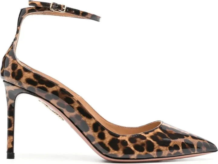 Mid-Heel Leopard-Print Pumps
