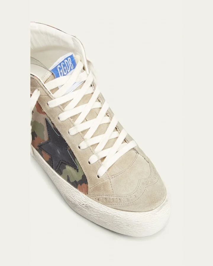Mid Star Camo Wing-Tip Sneakers - Image 2