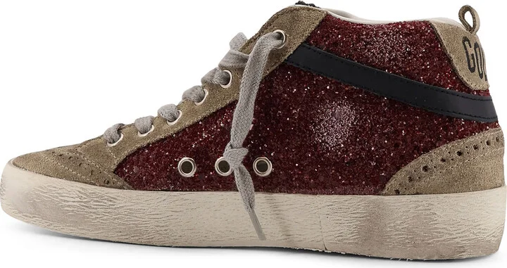 Mid Star Classic High-top Suede Sneakers With Glitter Inserts - Image 3