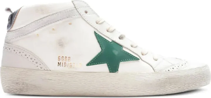 Mid Star "Cream/Green/Silver" sneakers