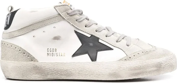 Mid Star distressed-effect sneakers
