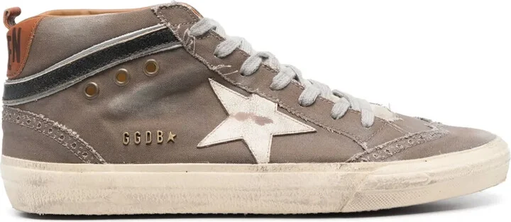 Mid Star distressed-effect sneakers