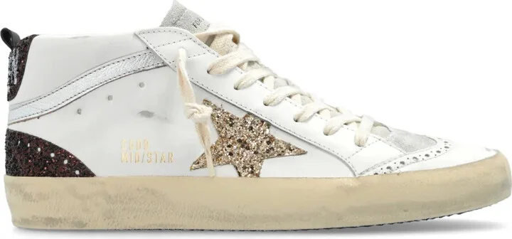 Mid Star glitter-detail sneakers