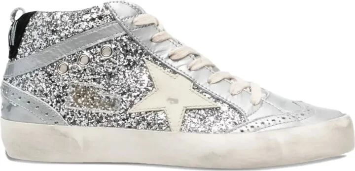 Mid Star "Glitter/Silver" sneakers