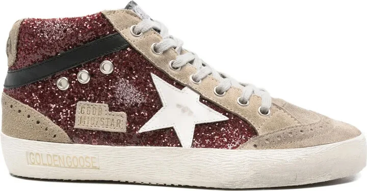 Mid Star glitter suede sneakers