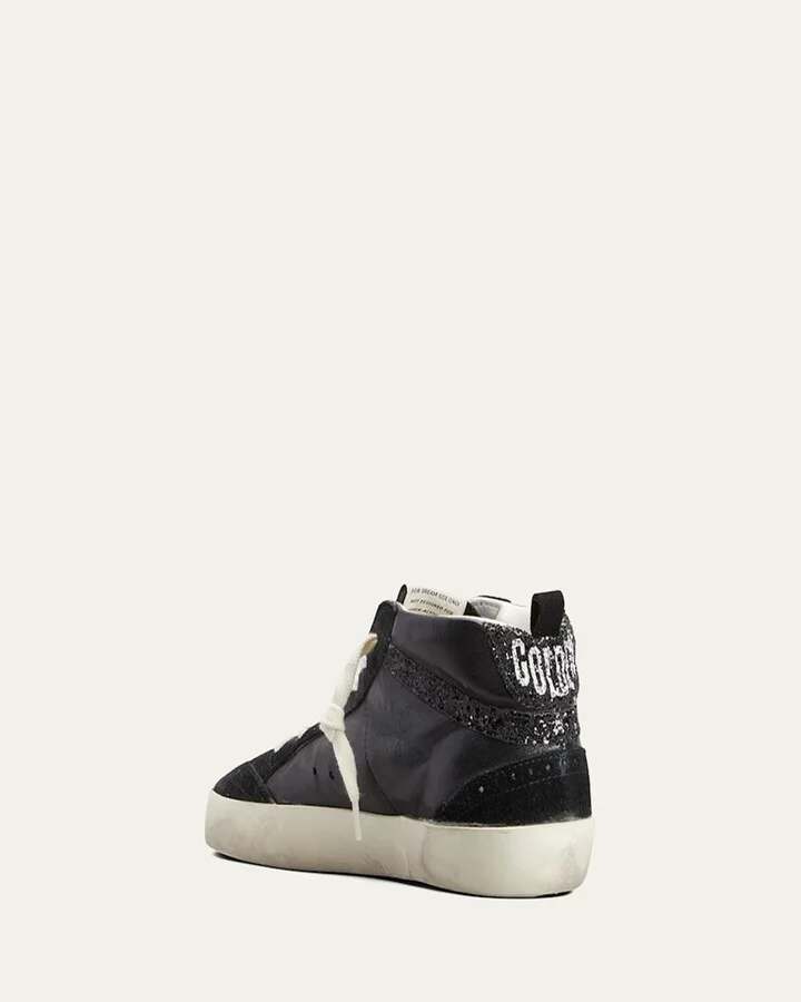 Mid Star Glitter Wing-Tip Sneakers - Image 5