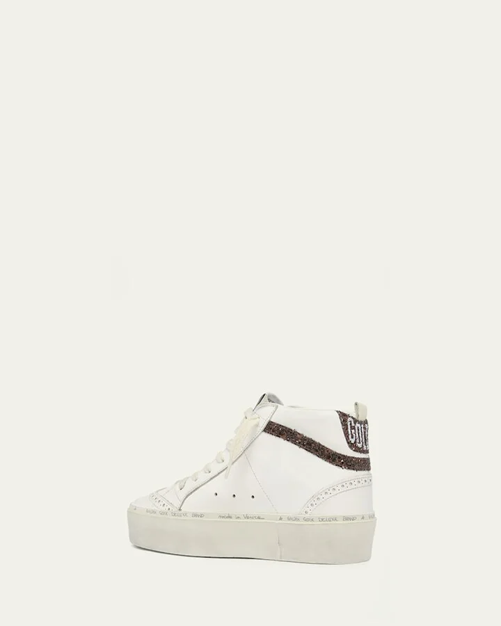Mid Star Glitter Wing-Tip Sneakers - Image 4