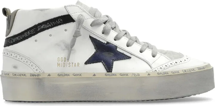 Mid Star high-top leather sneakers