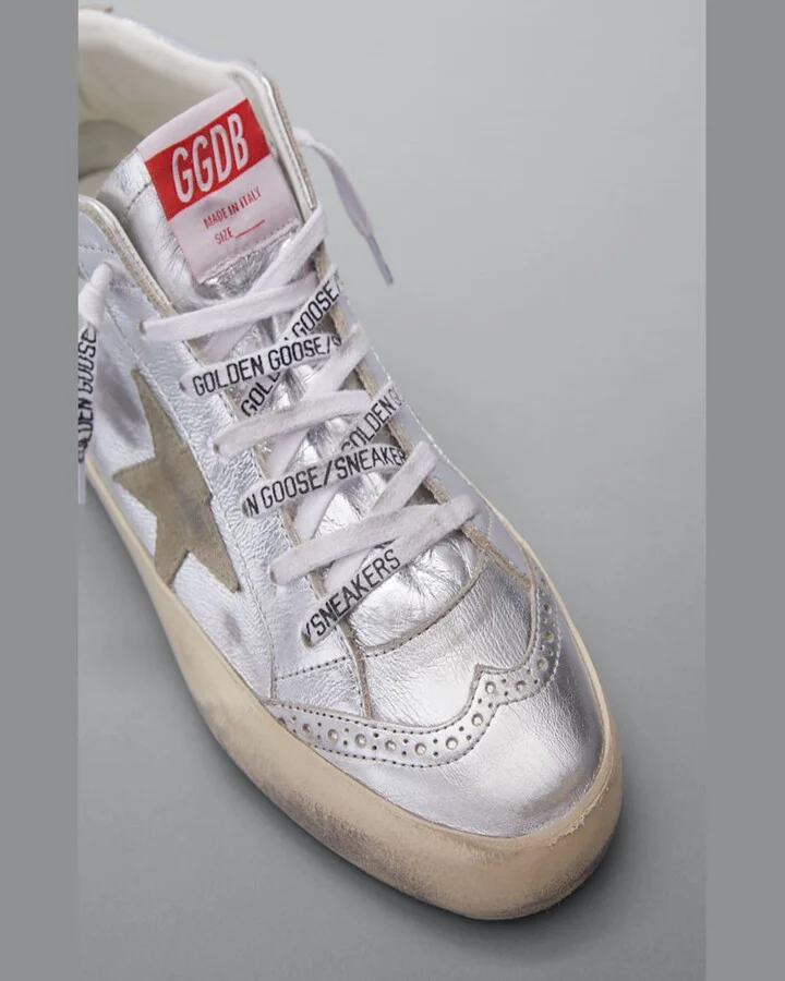 Mid Star Laminated Upper And Spur Suede Star And Wave Sneakers - Image 4