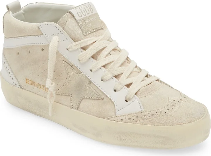 Mid Star Leather Sneaker with Genuine Shearling Trim