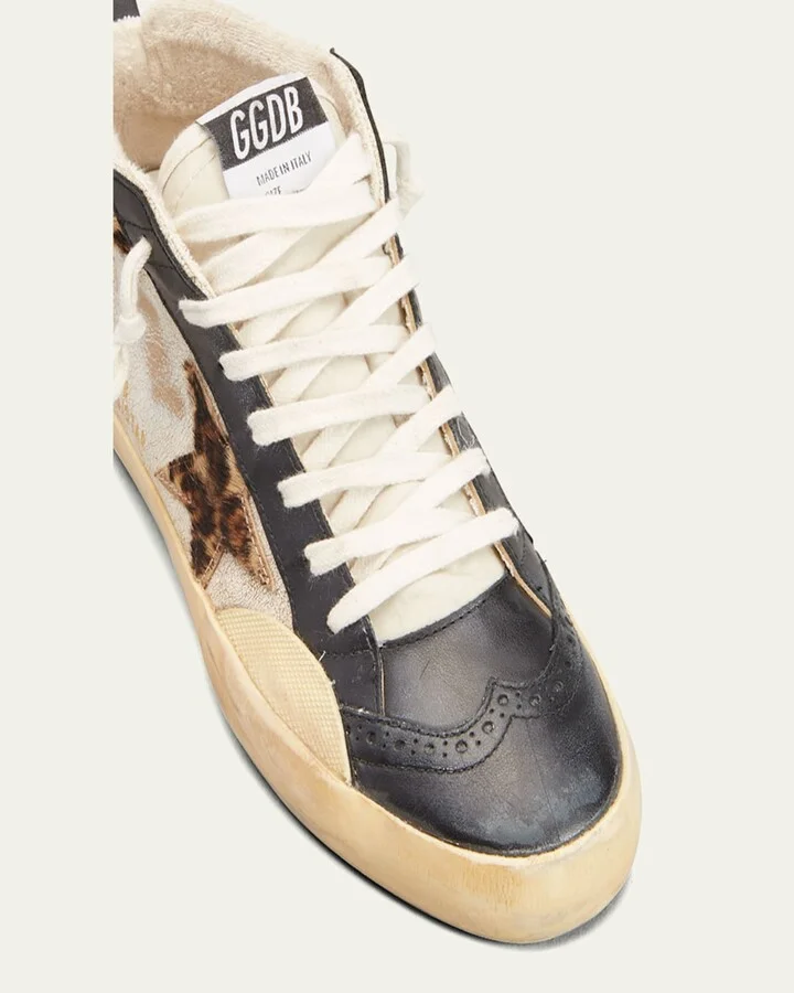 Mid Star Rustic Leather Sneakers - Image 3