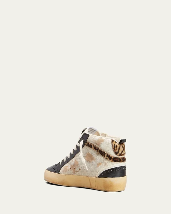 Mid Star Rustic Leather Sneakers - Image 4