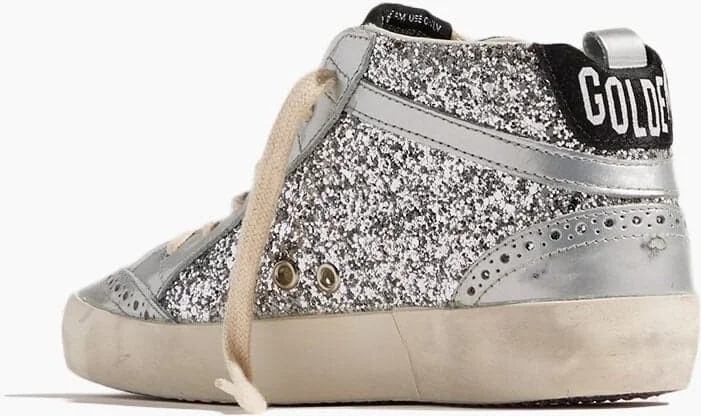 Mid Star Sneaker in Silver/Ivory/Black - Image 3