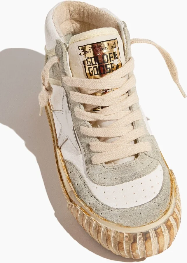Mid Star Sneaker in White/Ice - Image 4