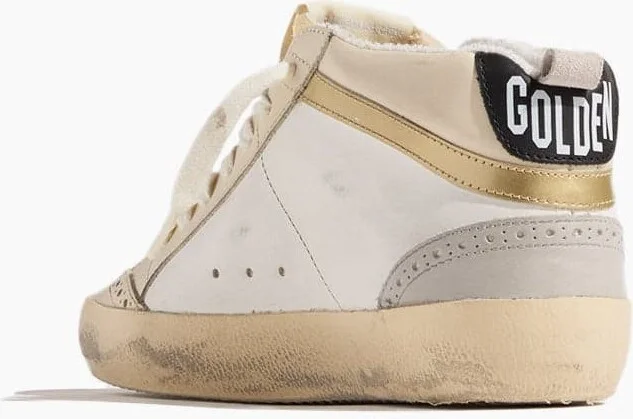 Mid Star Sneaker in White/Ivory/Light Lilac/Light Grey/Gold/Black - Image 3