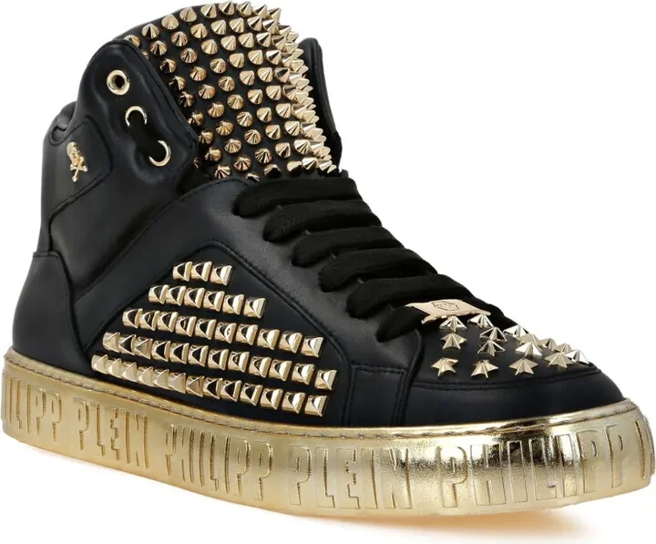 Mid-Top Leather Sneakers - Image 2