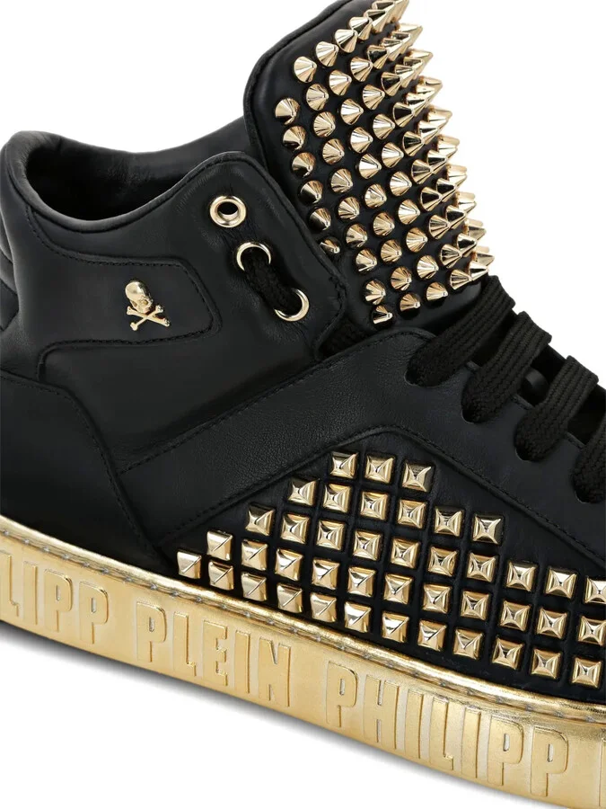 Mid-Top Leather Sneakers - Image 4