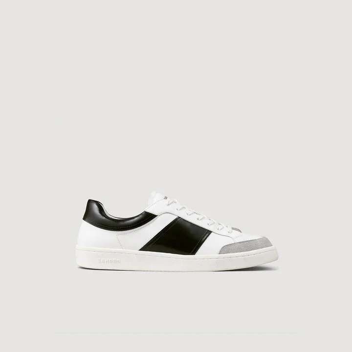 Mid-Top Leather Sneakers