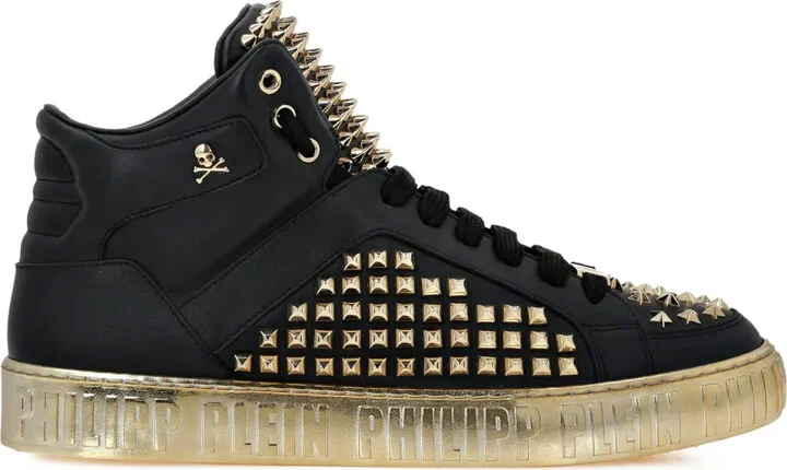 Mid-Top Leather Sneakers