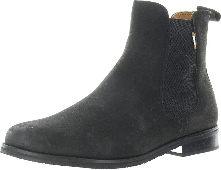 Midland Womens Stretch Suede Chelsea Boots