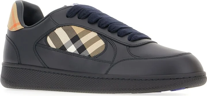 Midnight Blue Leather Terrence Sneakers - Image 2