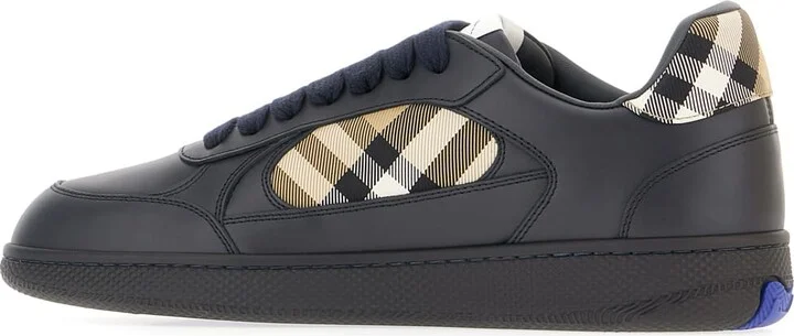 Midnight Blue Leather Terrence Sneakers - Image 3