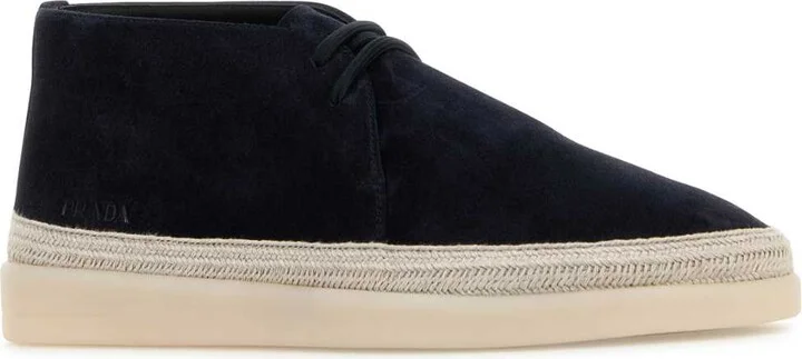 Midnight Blue Suede Ankle Boots - Image 2