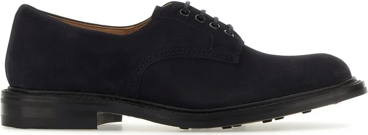 Midnight blue suede Daniel lace-up shoes