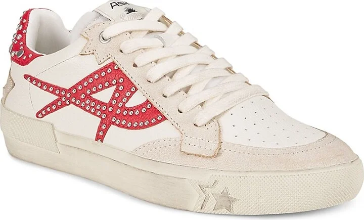 Midnight Studded Leather Low-Top Sneakers - Image 2