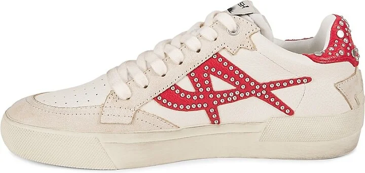 Midnight Studded Leather Low-Top Sneakers - Image 4