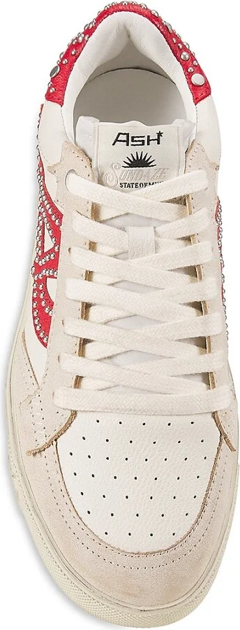 Midnight Studded Leather Low-Top Sneakers - Image 5