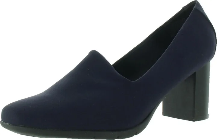 MIDNIGHT Womens Textile Manmade Block Heels