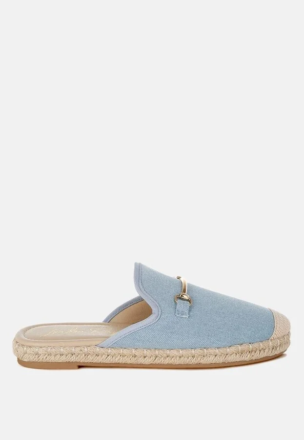 Midori Denim Slip-On Mules - Image 2
