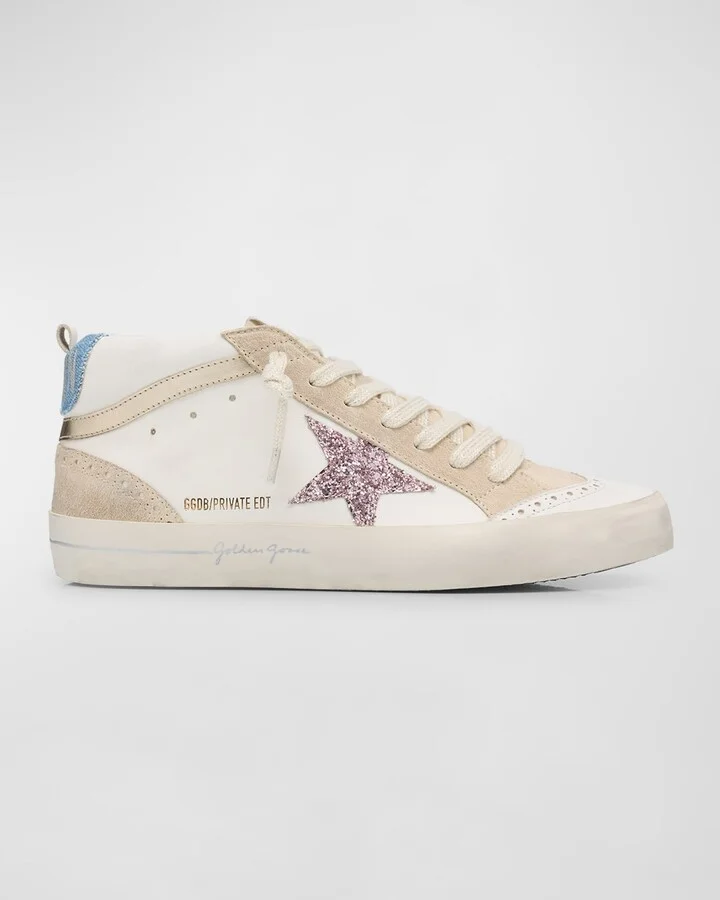 Midstar Glitter Wing-Tip Sneakers