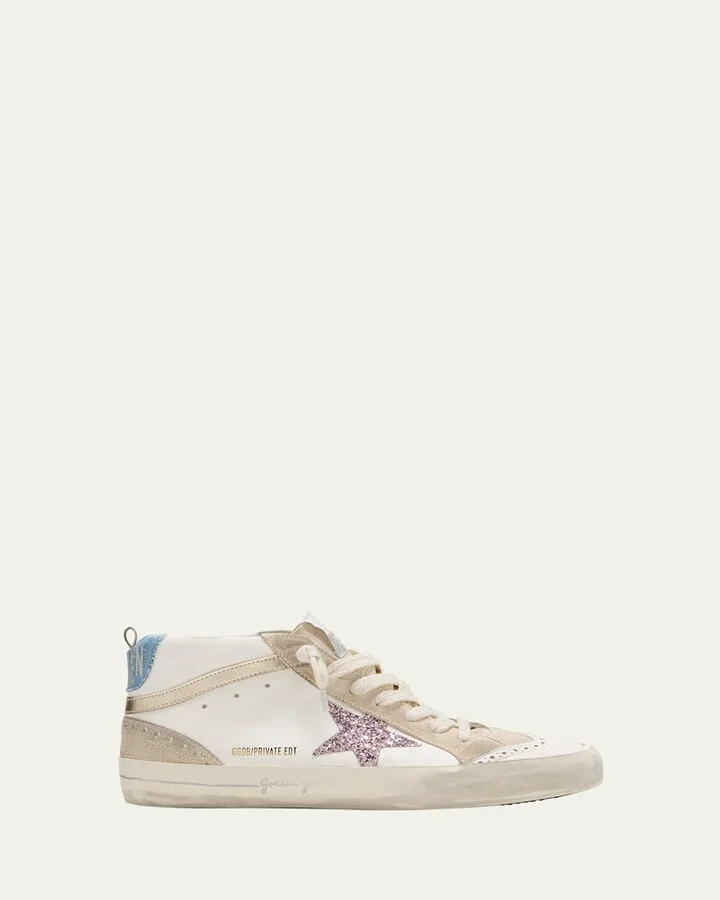 Midstar Glitter Wing-Tip Sneakers