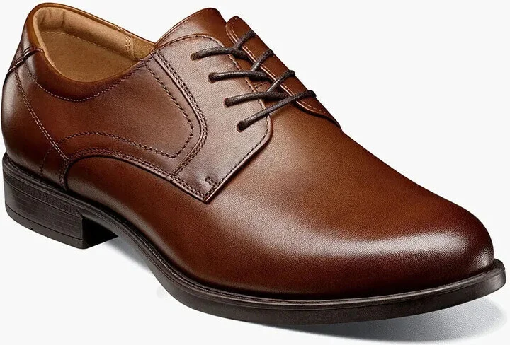 Midtown 12135-221 Oxford Men's 14 Brown Plain Toe Dress Shoes ZPO1919
