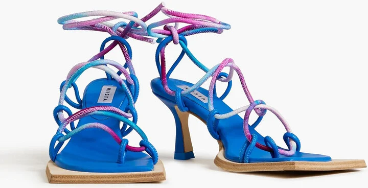Mie tie-dyed leather sandals - Image 2