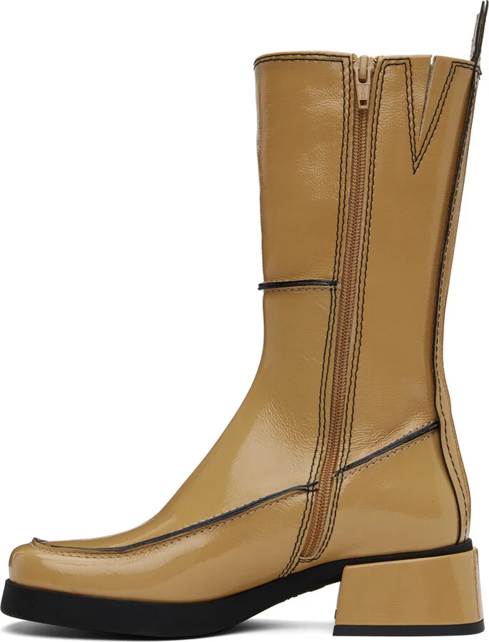 Miista Beige Alzira Boots - Image 3