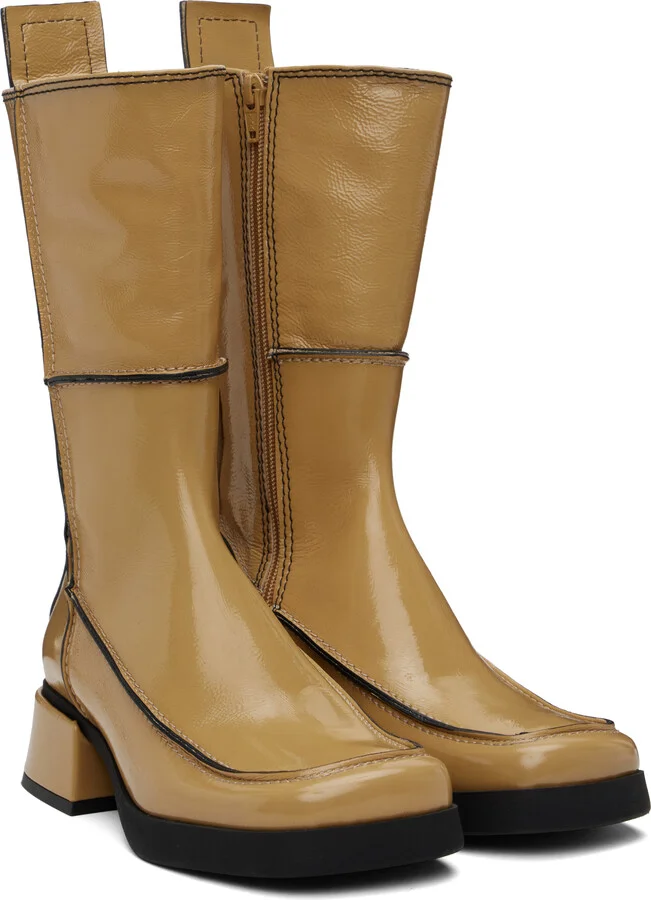 Miista Beige Alzira Boots - Image 4