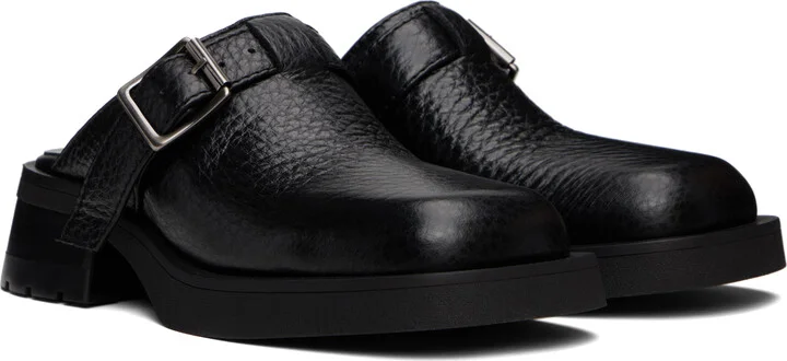 Miista Black Aroa Buckled Mules - Image 4