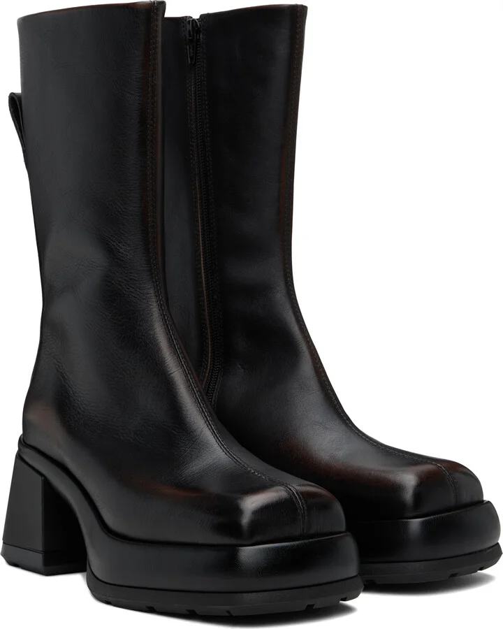 Miista Black & Brown Cassia Boots - Image 4
