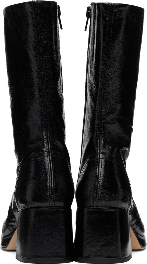 Miista Black Cass Crinkle Boots - Image 2