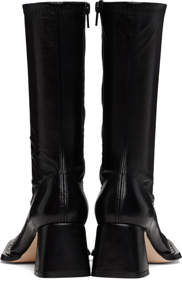 Miista Black Chastity Stretch Boots - Image 2