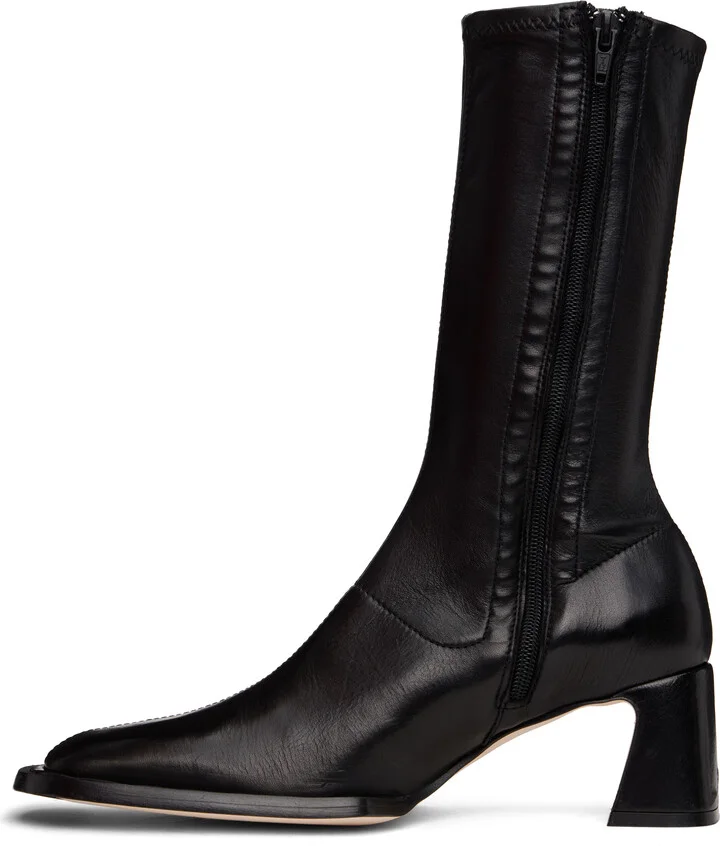 Miista Black Chastity Stretch Boots - Image 3