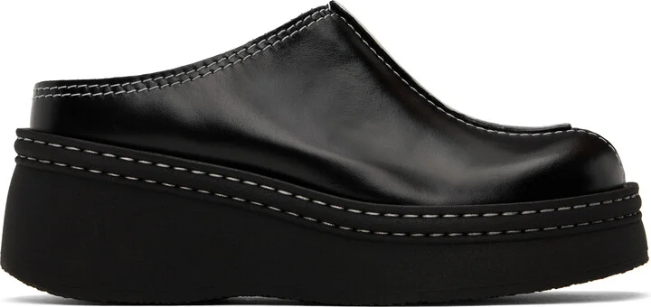 Miista Black Mego Mules