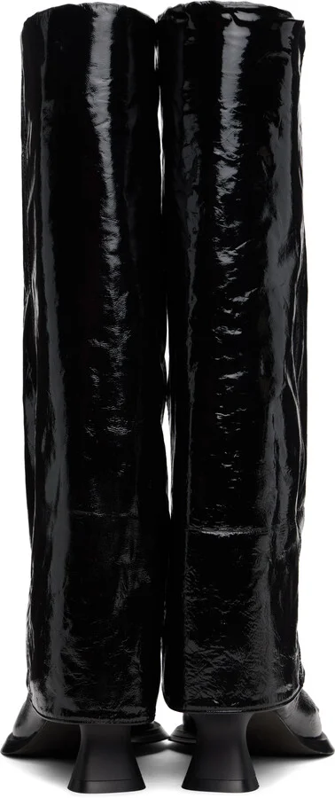 Miista Black Morgan Fold Over Tall Boots - Image 2